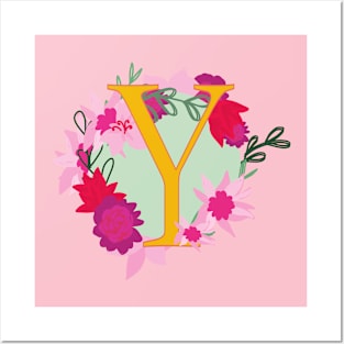 Monogram Y, Personalized Initial Posters and Art